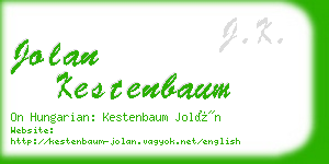 jolan kestenbaum business card